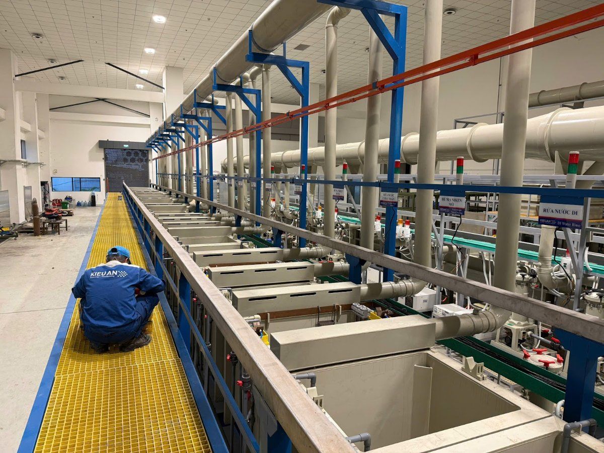 KIỀU AN bàn giao dây chuyền mạ bán tự động cho Tổng Công ty Sản xuất Thiết bị Viettel (VMC)